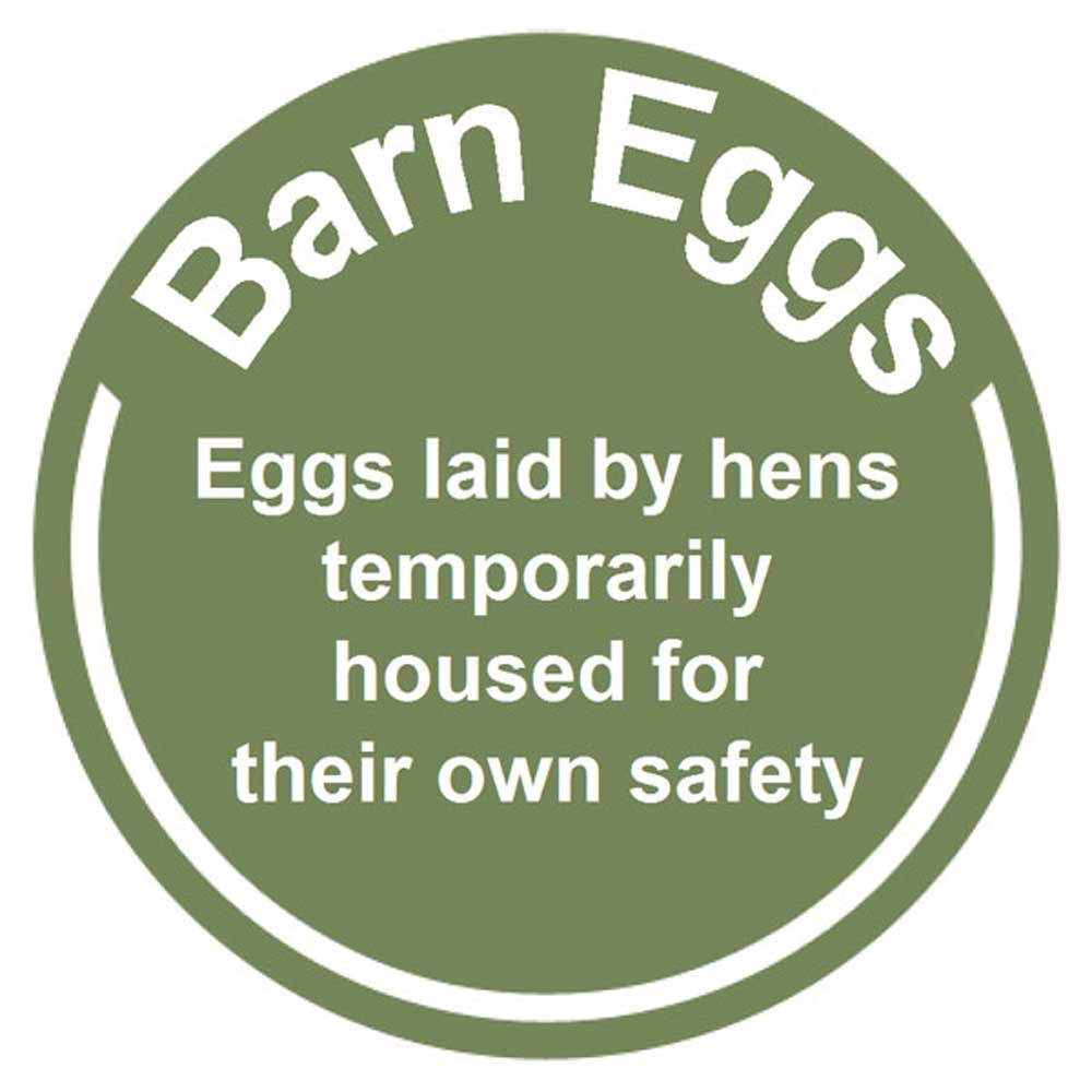 Barn Egg Notification Label detail