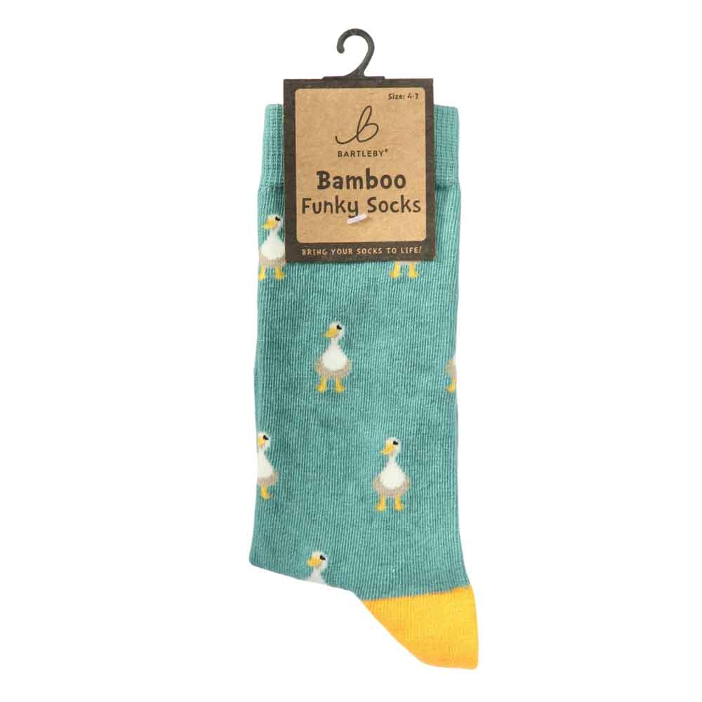 Bartleby Bamboo Funky Socks - White Duck - NEW!!