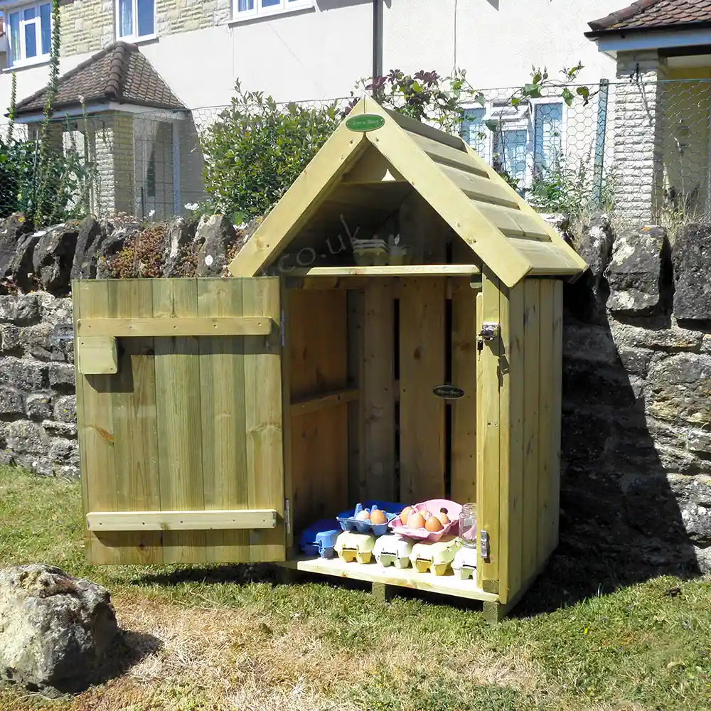Egg Selling House - door open