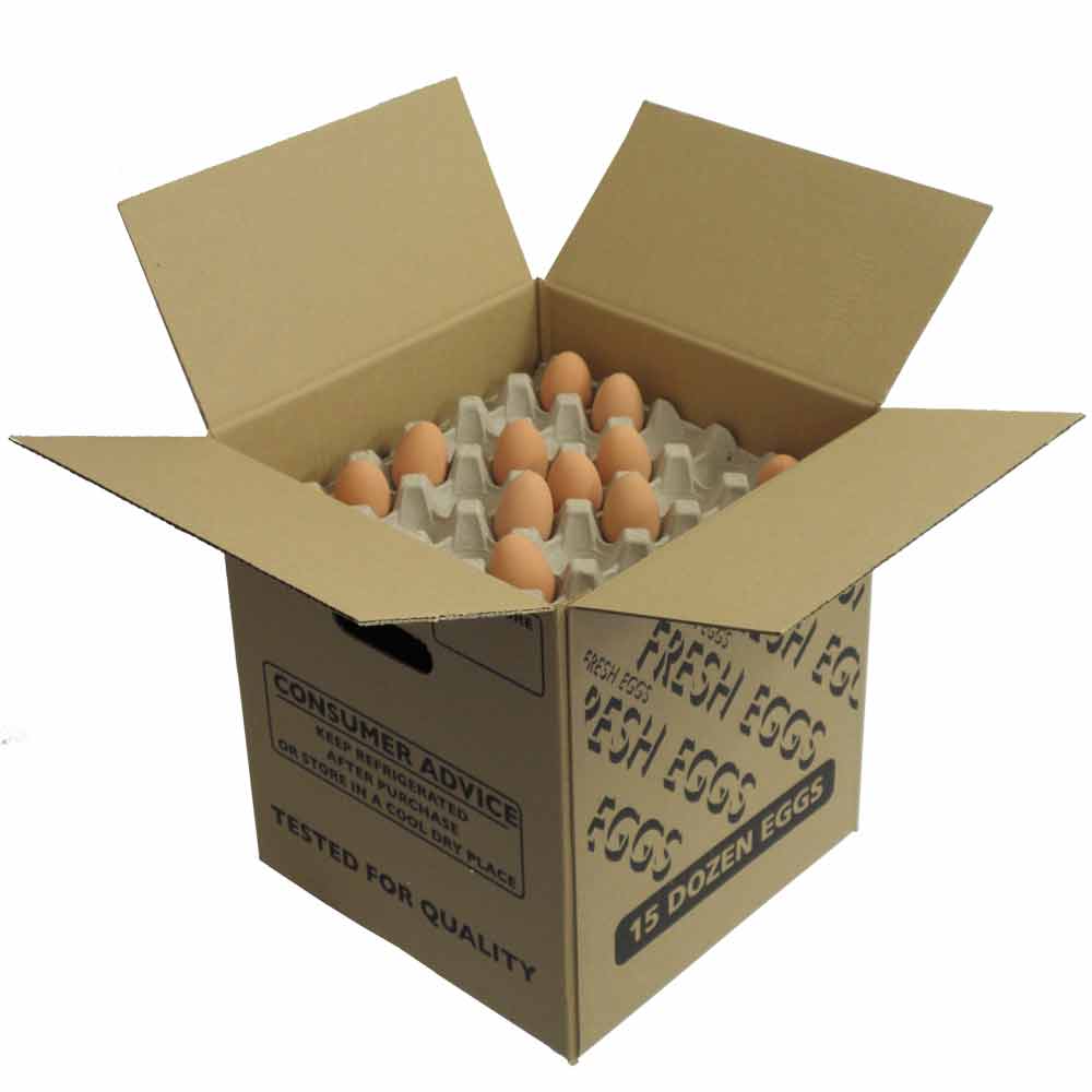 Brown Egg Packing Boxes for 15 doz eggs 