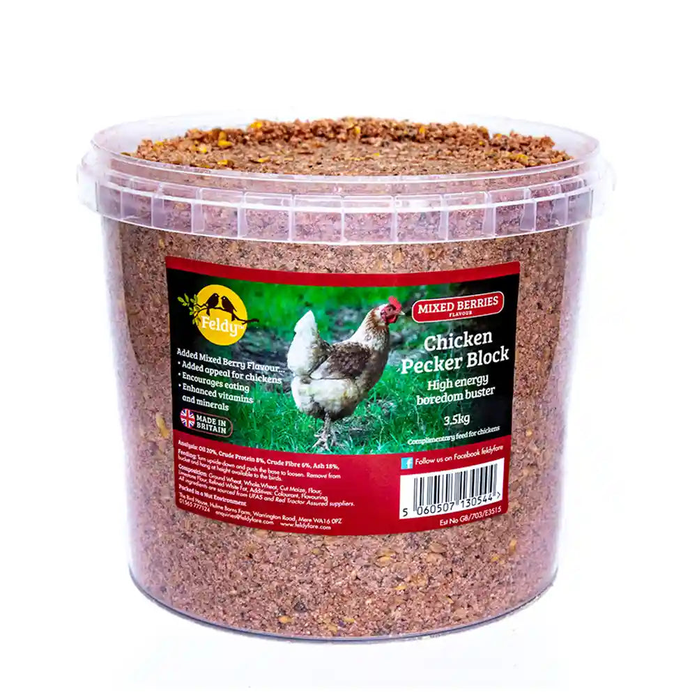Feldy Flavoured Chicken Peck Blocks, 3.5kg - NEW!