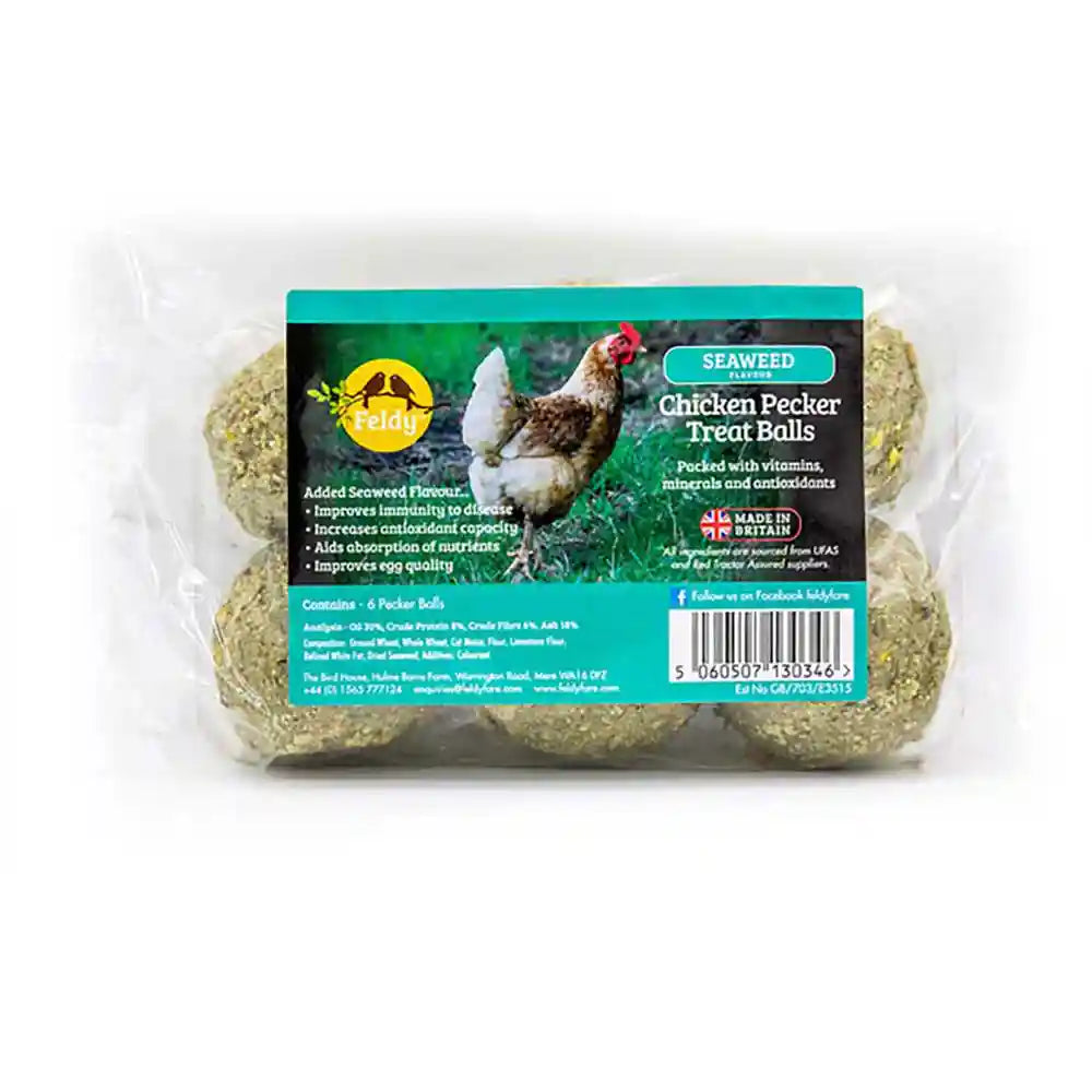 Chicken Pecking Ball Treats, pack of 6