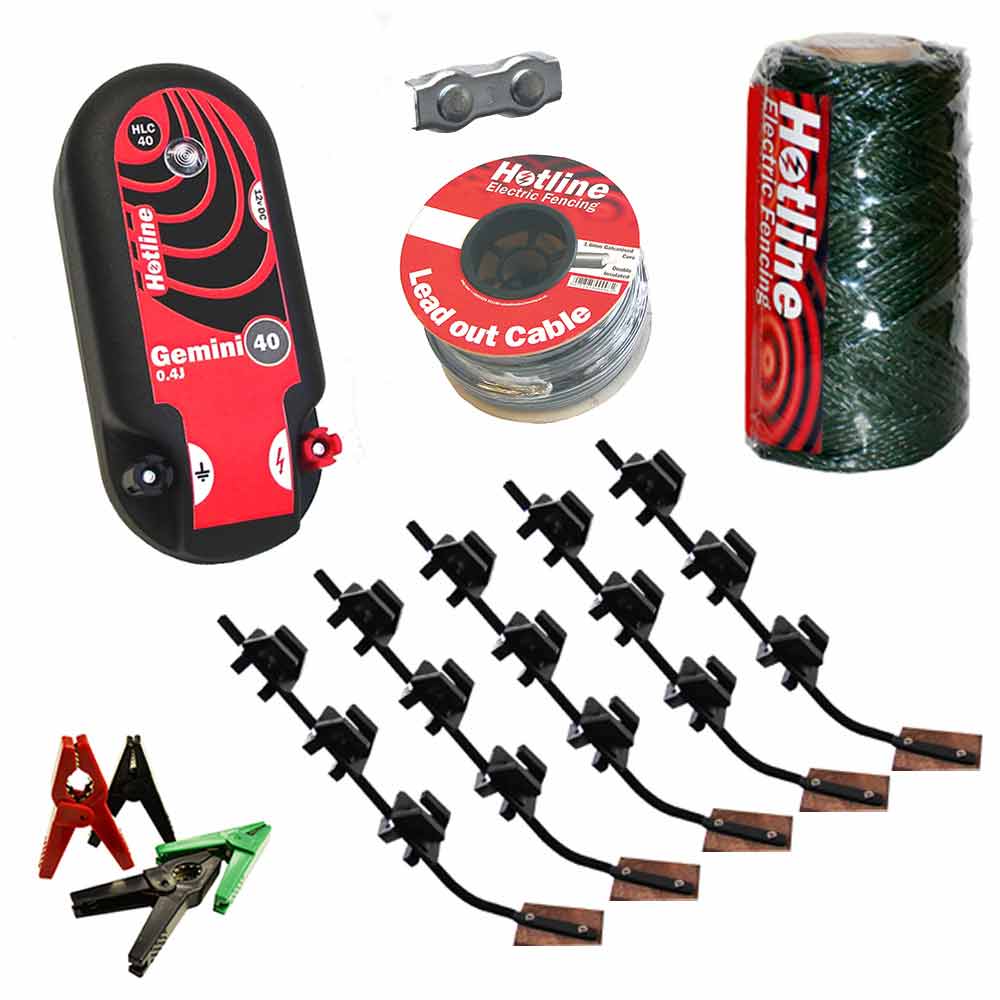 Dual Powered Electric Fence Kit for Garden Fences