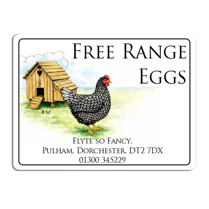 Coloured Egg Box Labels - Henhouse & Hen