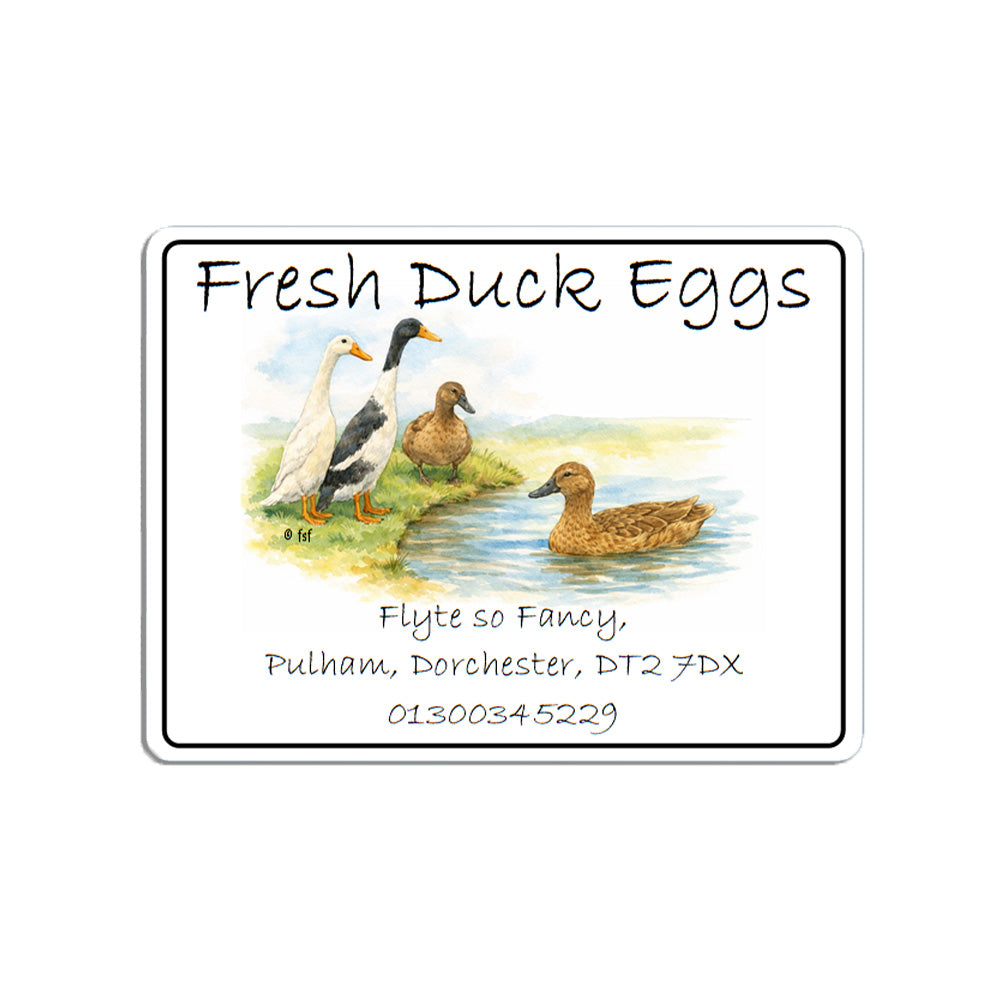 Coloured Egg Box Labels - Fresh Duck Eggs
