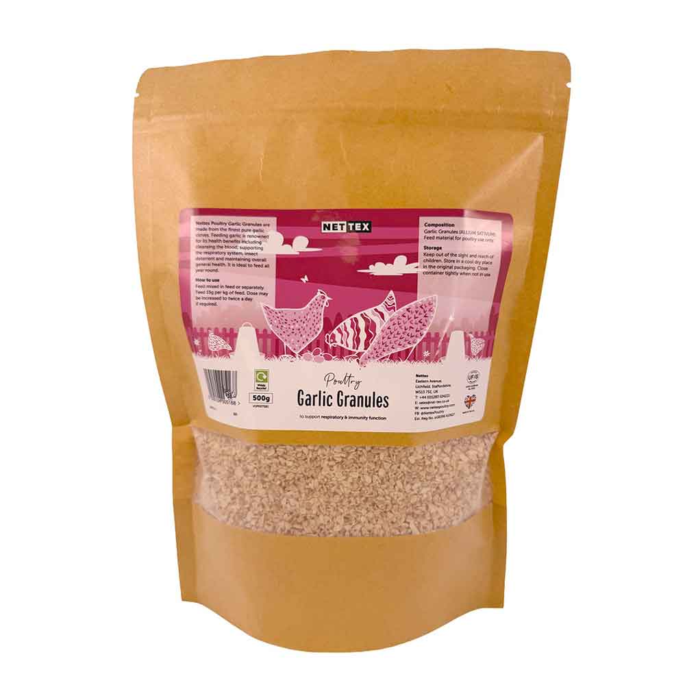 Nettex Poultry Garlic Granules, 500g pouch - NEW!