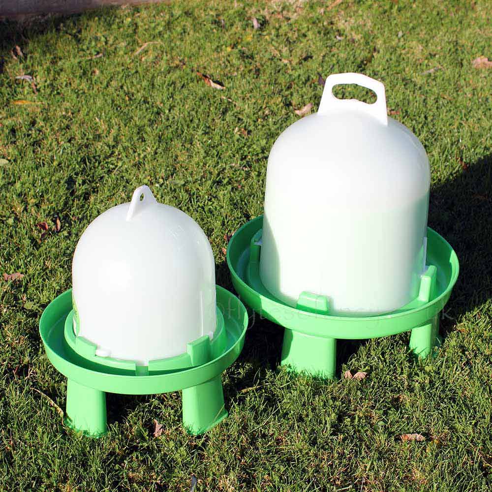 Green Bio-Plastic Drinkers for Chickens, 3.5L & 6L