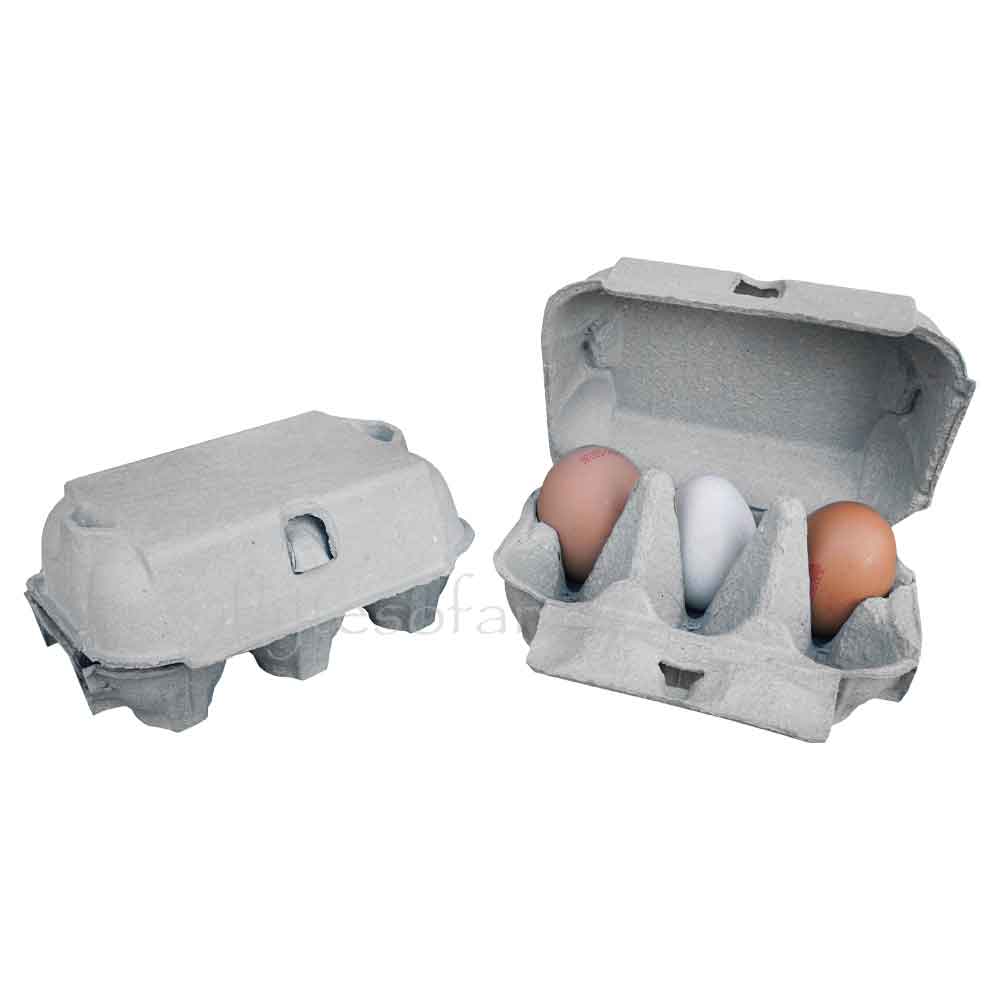 Grey Fibre Egg Boxes