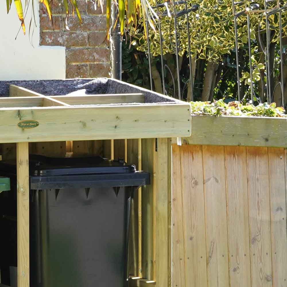 Grow Top Double Wheelie Bin Store - NEW!