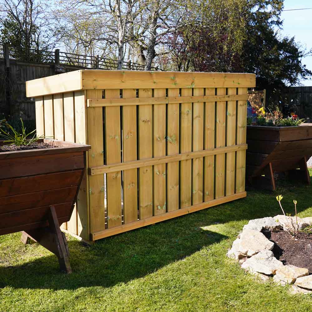 Grow Top Triple Wheelie Bin Store with Doors - NEW!