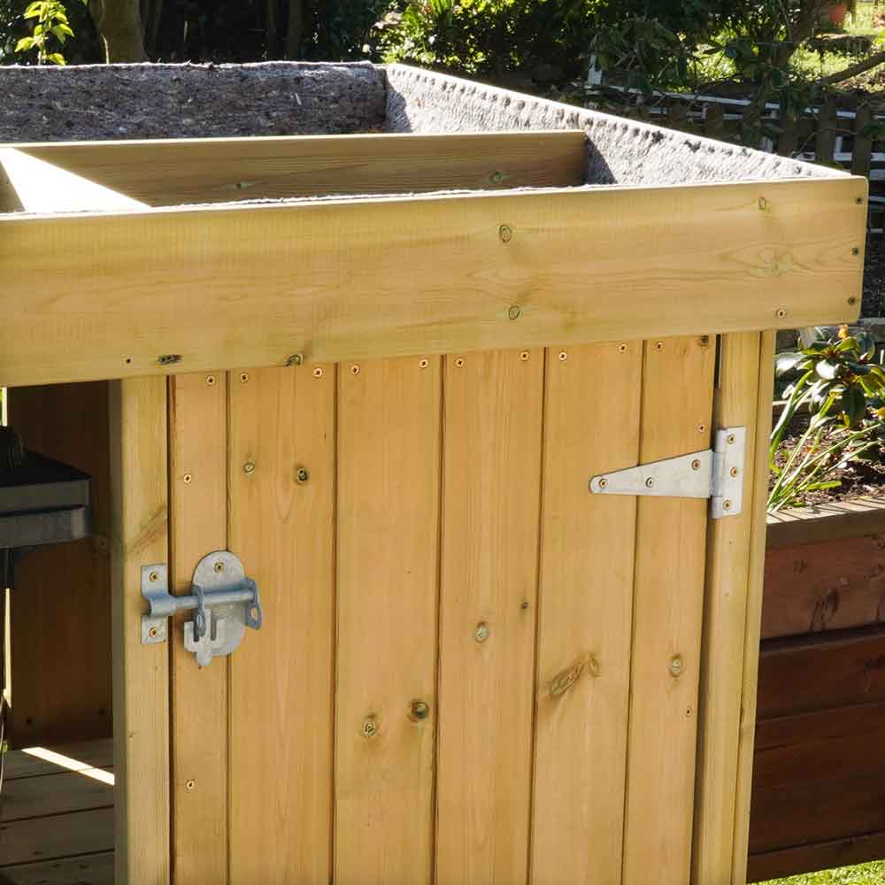 Grow Top Triple Wheelie Bin Store with Doors - NEW!