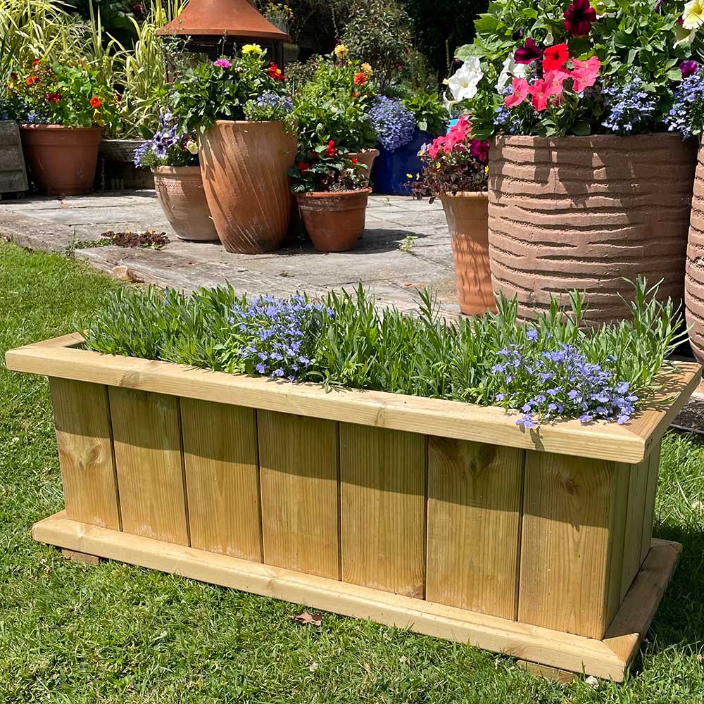 Holwell Heavy Duty Wooden Garden Planter, Large