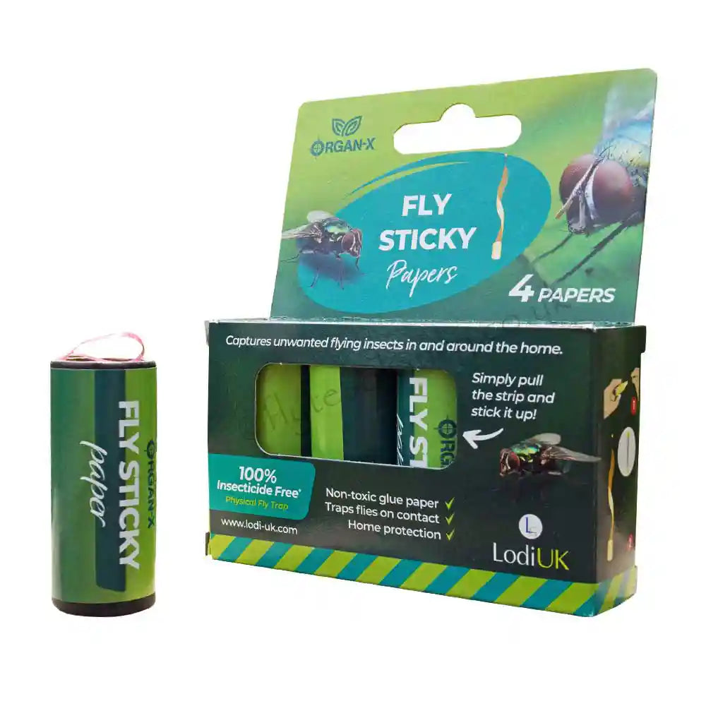 Organ-X Sticky Fly Papers (Pack of 4)