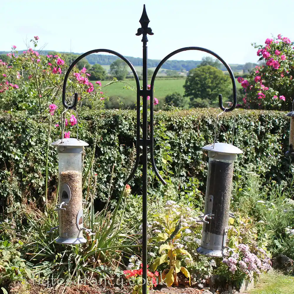 Feeders on Poppy Forge 2-way Bird Feeder Pole