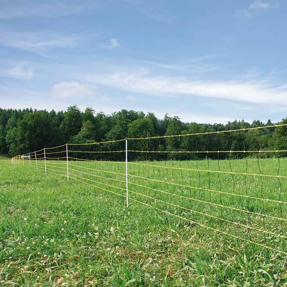 Electric Poultry Netting installed in field