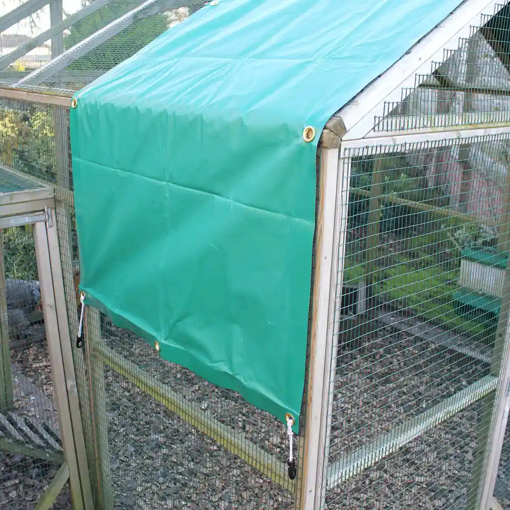 Large Green Rainshade for Poultry Pen