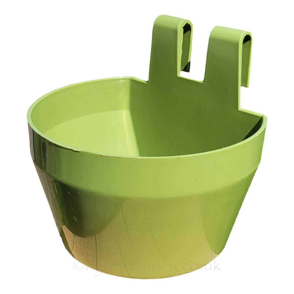 Recycled Plastic Olive Green Galley Pot or Cage Cup