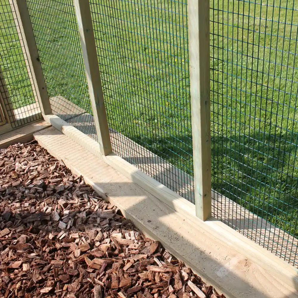 Sleeper & Woodchip for Poultry Protection Pens