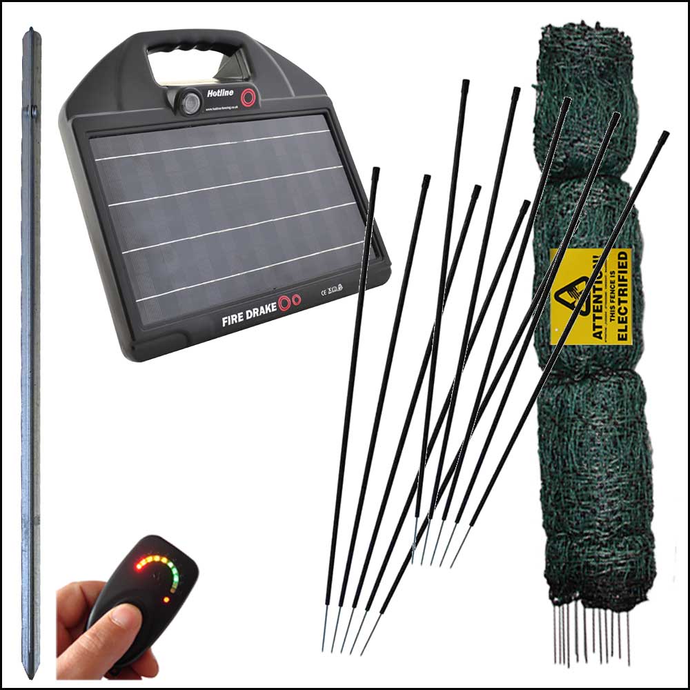 Solar Powered Electric Poultry Netting Kit - 50m