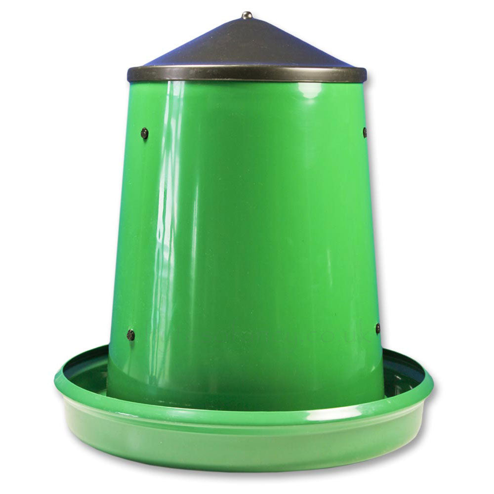 King 25kg Indoor Poultry Feeder side view
