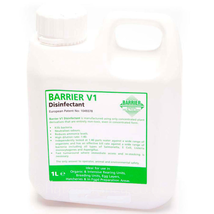 Barrier V1 Disinfectant, 1 litre concentrate