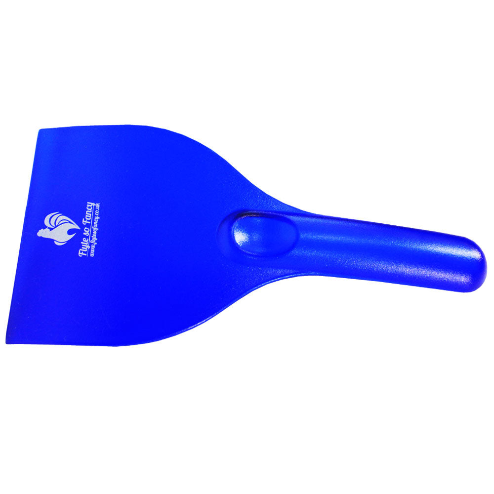 Top view Small Blue Plastic Scraper Tool