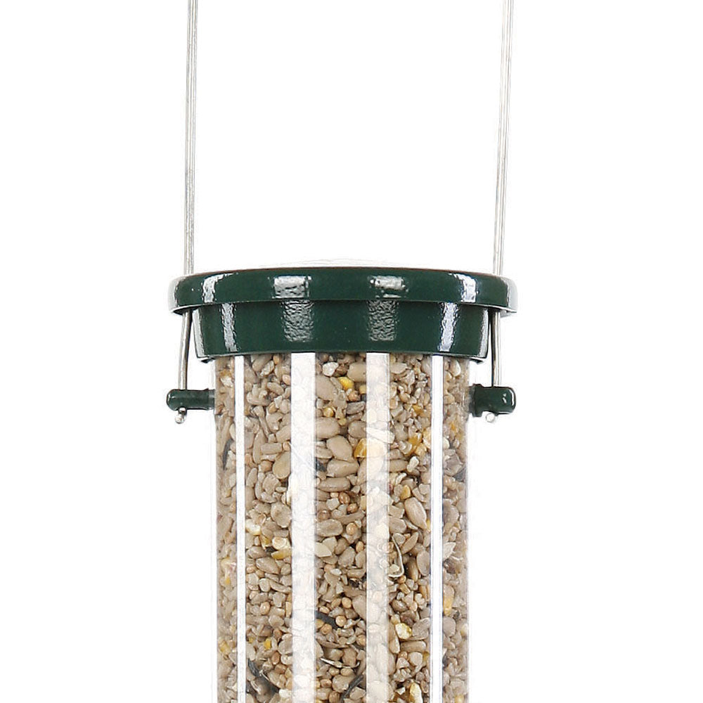 CJW Green Metal Seed Feeders