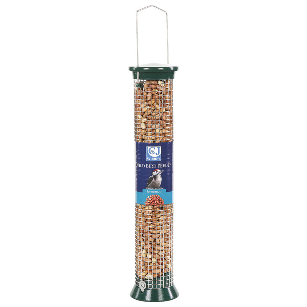 Green Metal Peanut Feeders - medium