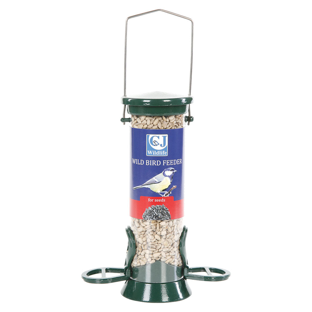 Green Metal Seed Feeder, 2-Port