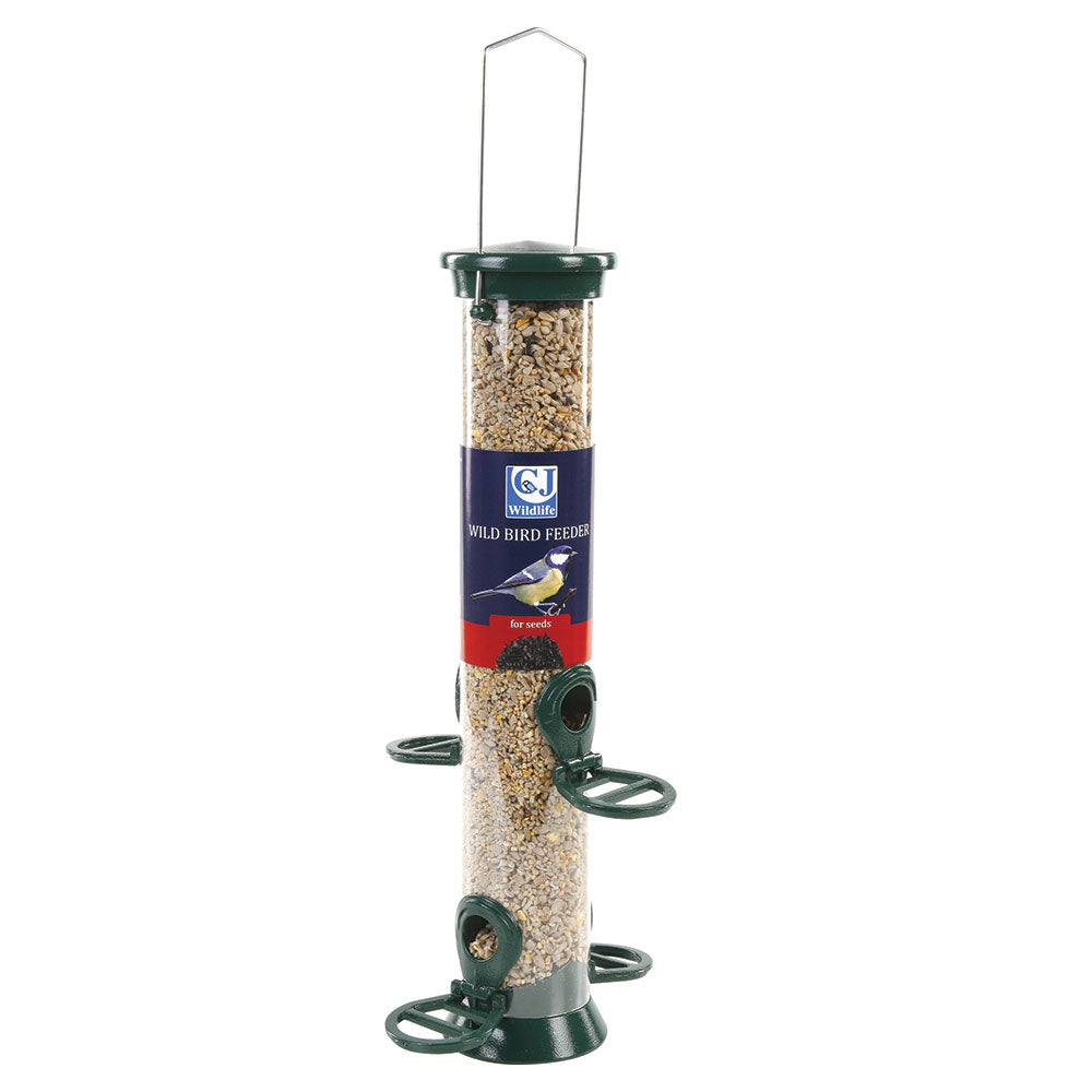 Green Metal Seed Feeder, 4-Port