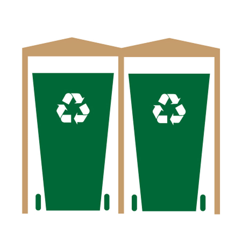 Diagram of Double Wheelie Bin Store