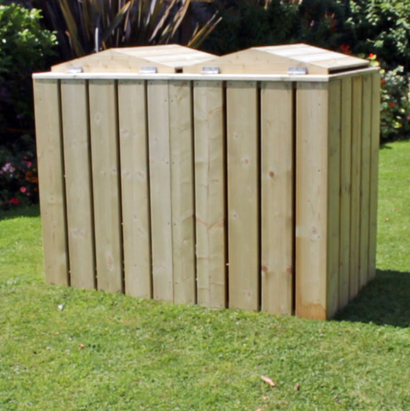 Double Wheelie Bin Store Timber Bin Storage UK made