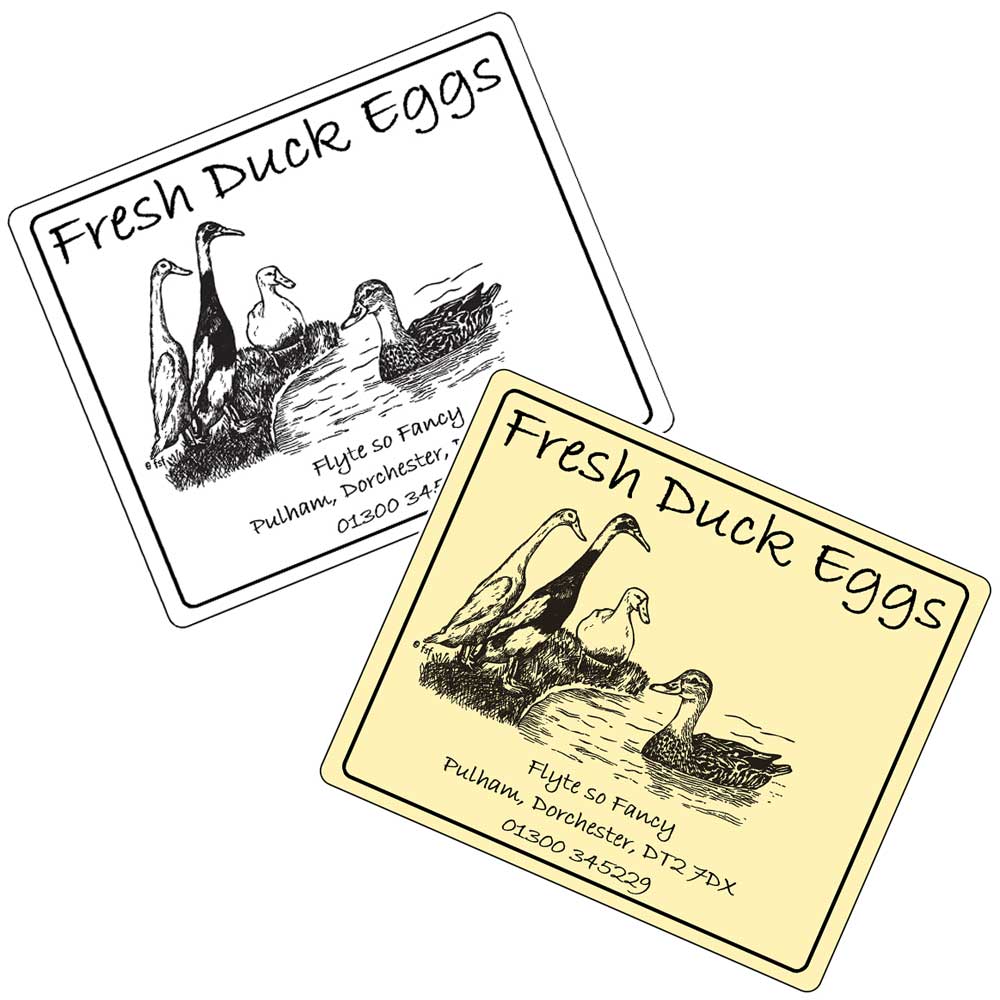 Personalised Duck Egg Box Labels