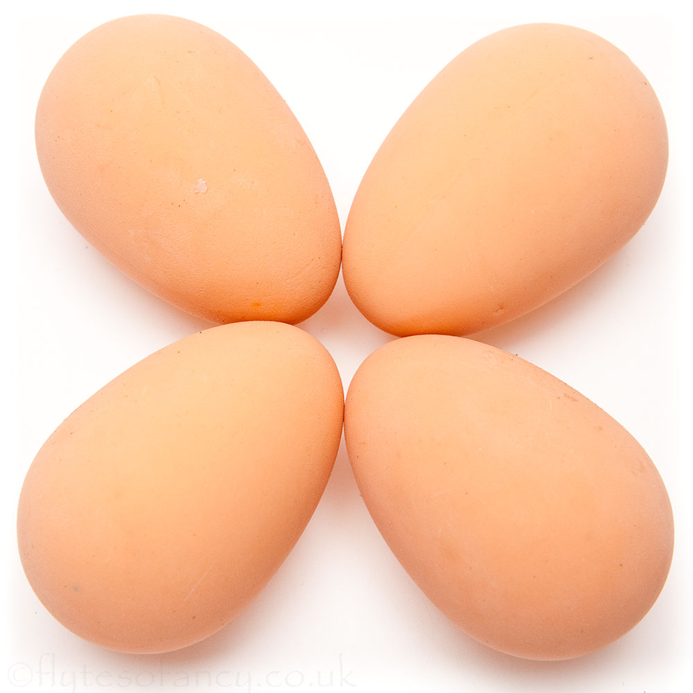Dummy Rubber Chicken Eggs, pack of 4