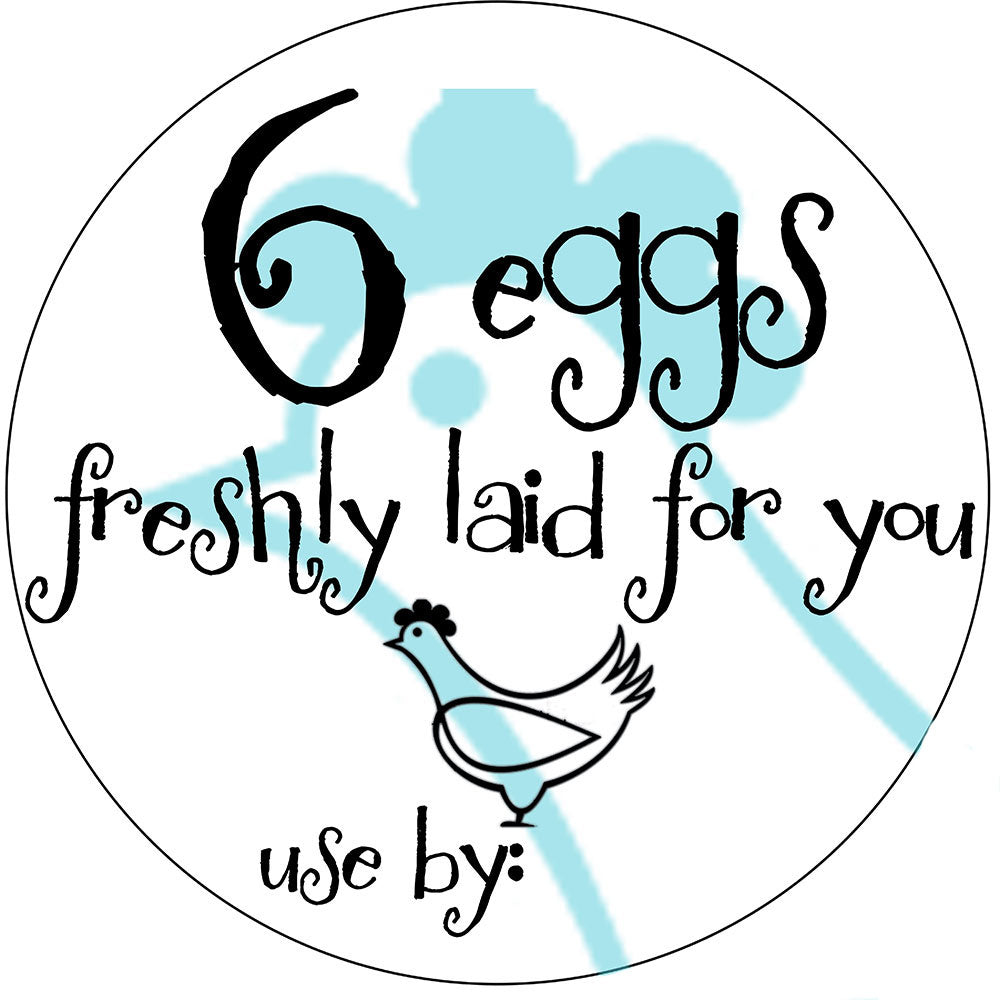 Round Egg Box Labels - Whimsy Chick design