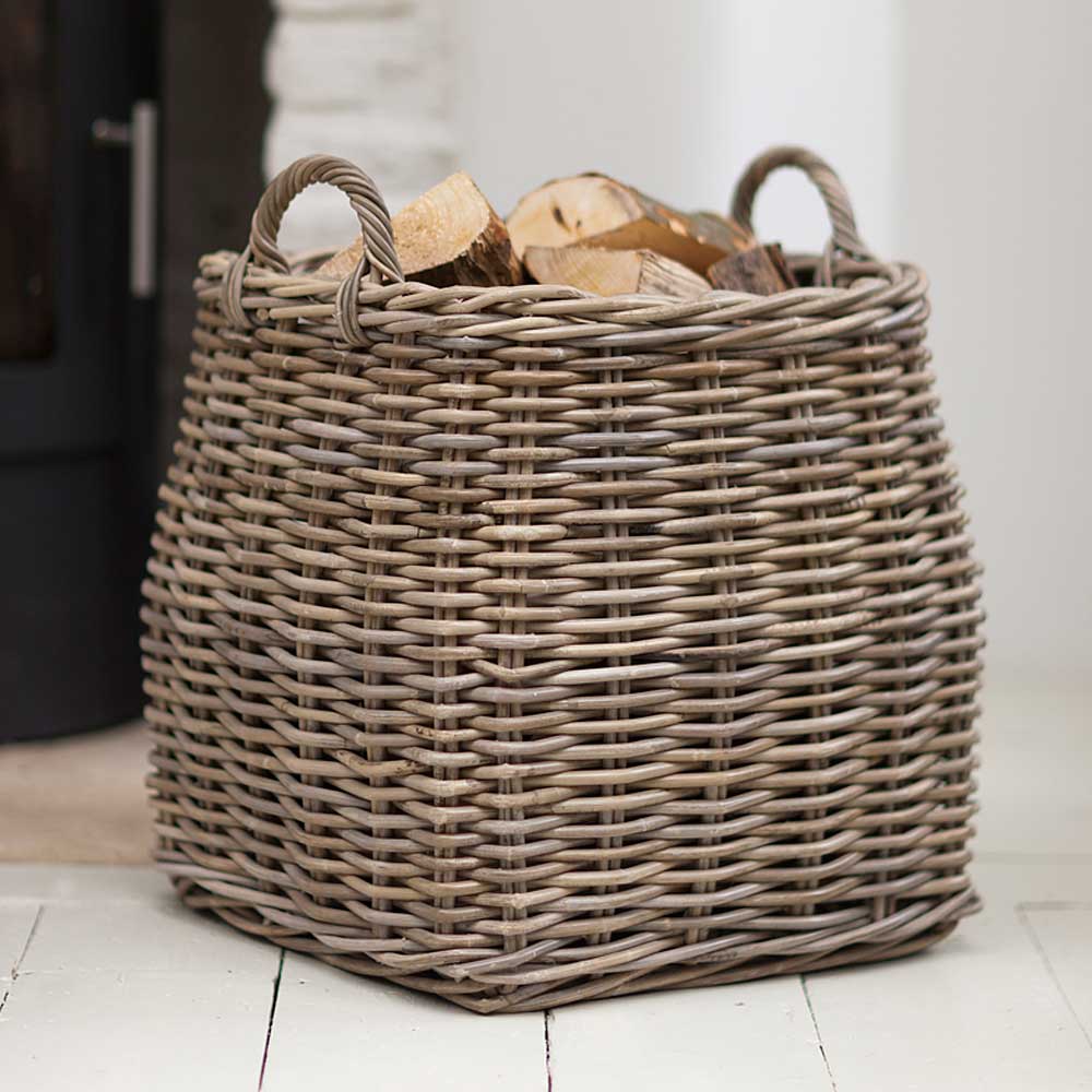 Tapered Rattan Log Basket