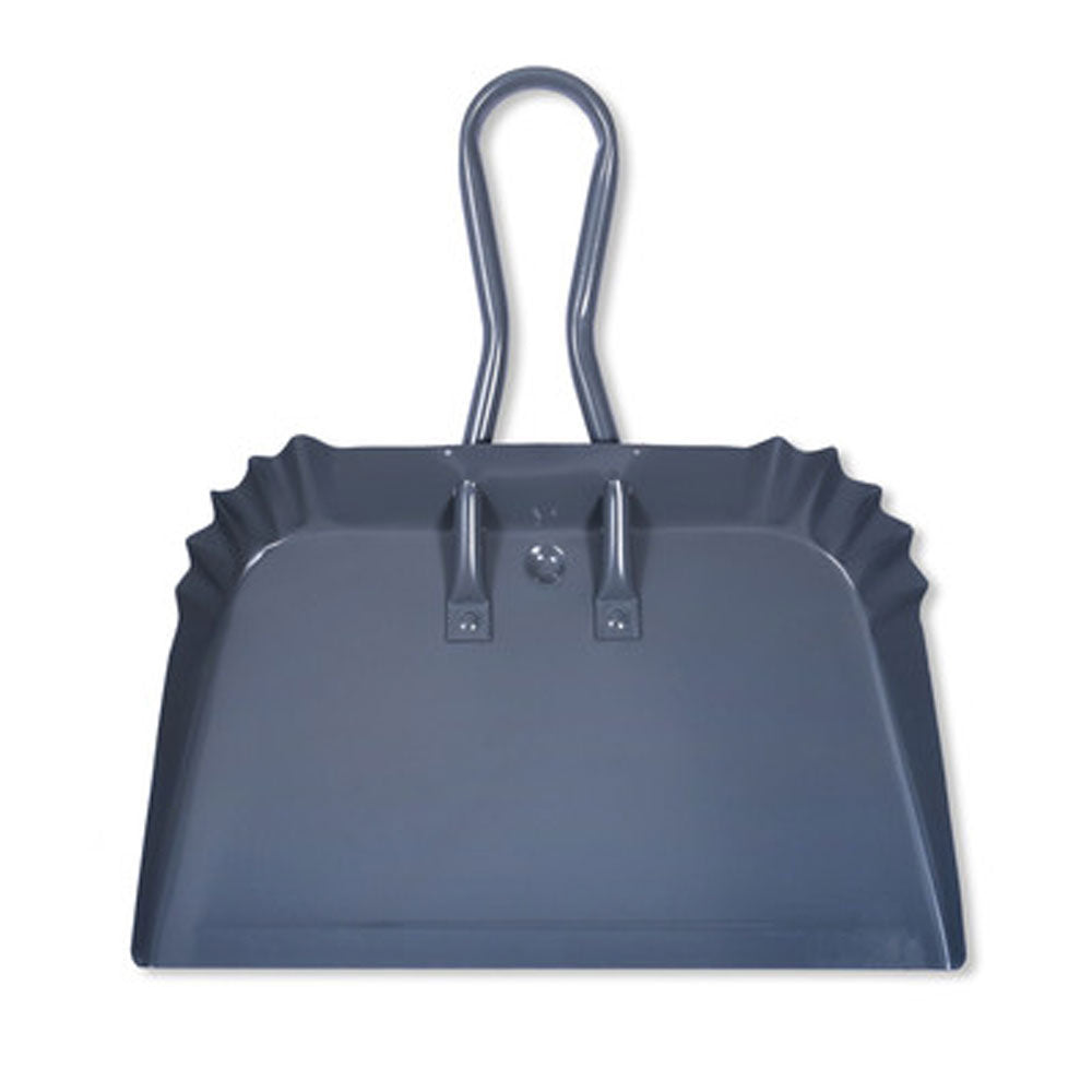Large Metal Dustpan in Charcoal
