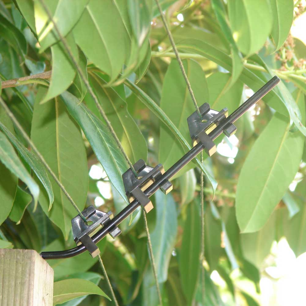 Electric Fence for garden fences - bracket on top of fence