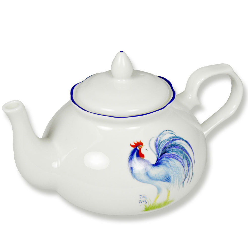 Gabriella Shaw Blue Cockerel Teapot