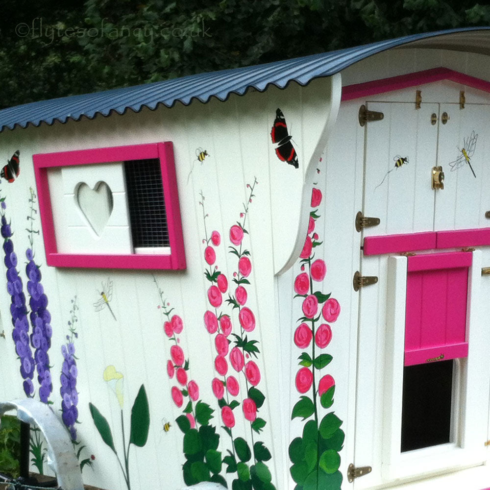 Gypsy Daydream Hen House - Hollyhocks design