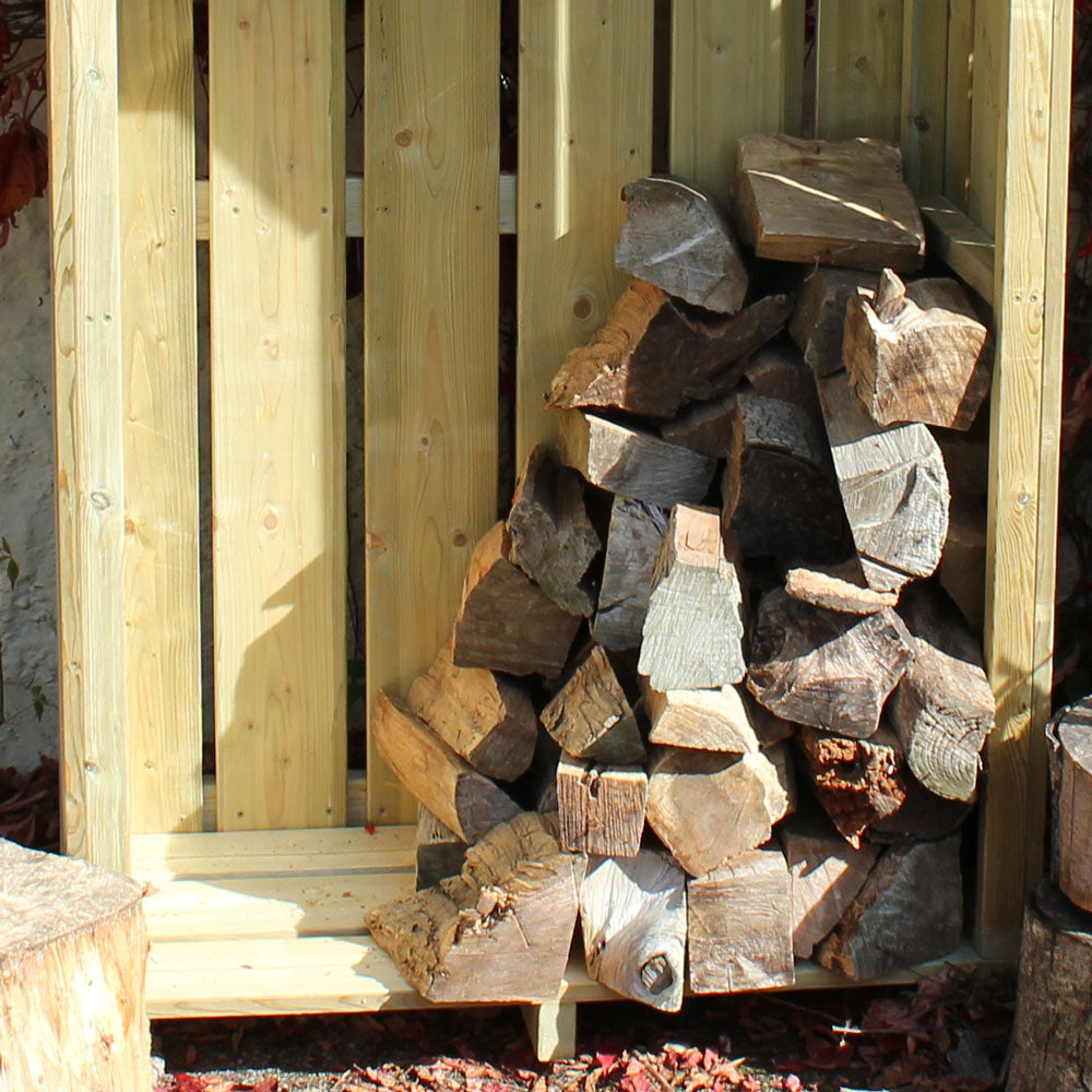 High Hinton Log Store with logs