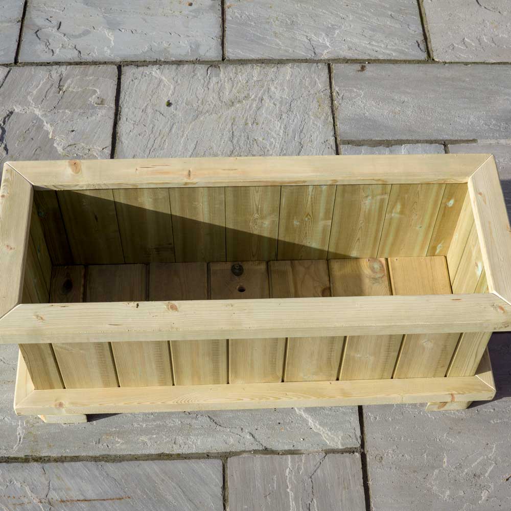 Top view Large Holwell Wooden Garden Planter