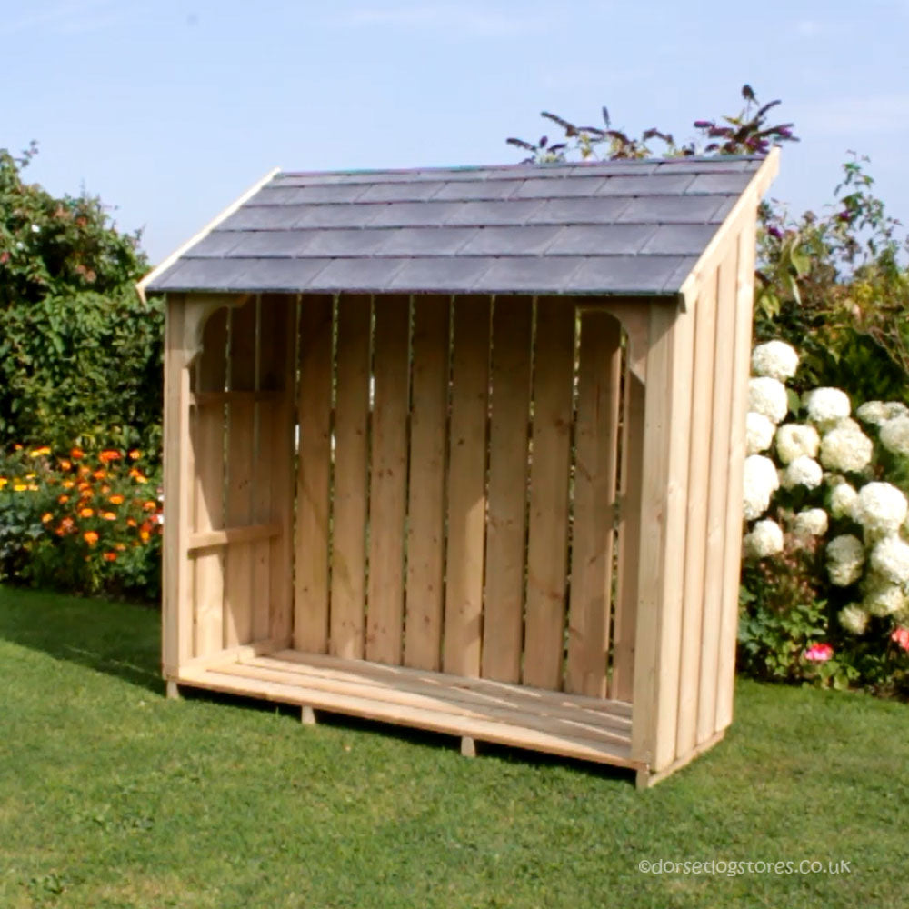 Okeford Log Store with tiled roof (6ft wide)