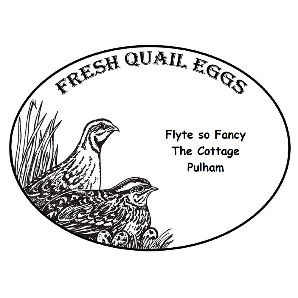 Oval Quail Egg Box Labels