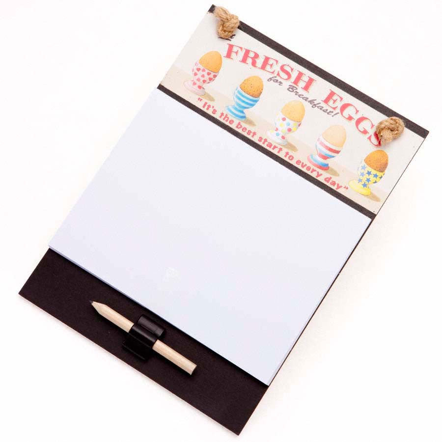 Wiscombe Fresh Eggs Scribbler Notepad.