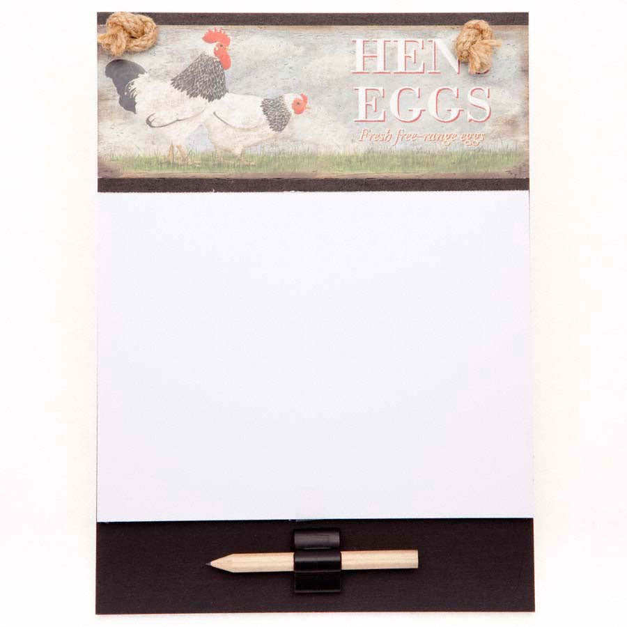 Wiscombe Hens Eggs Scribbler Notepad