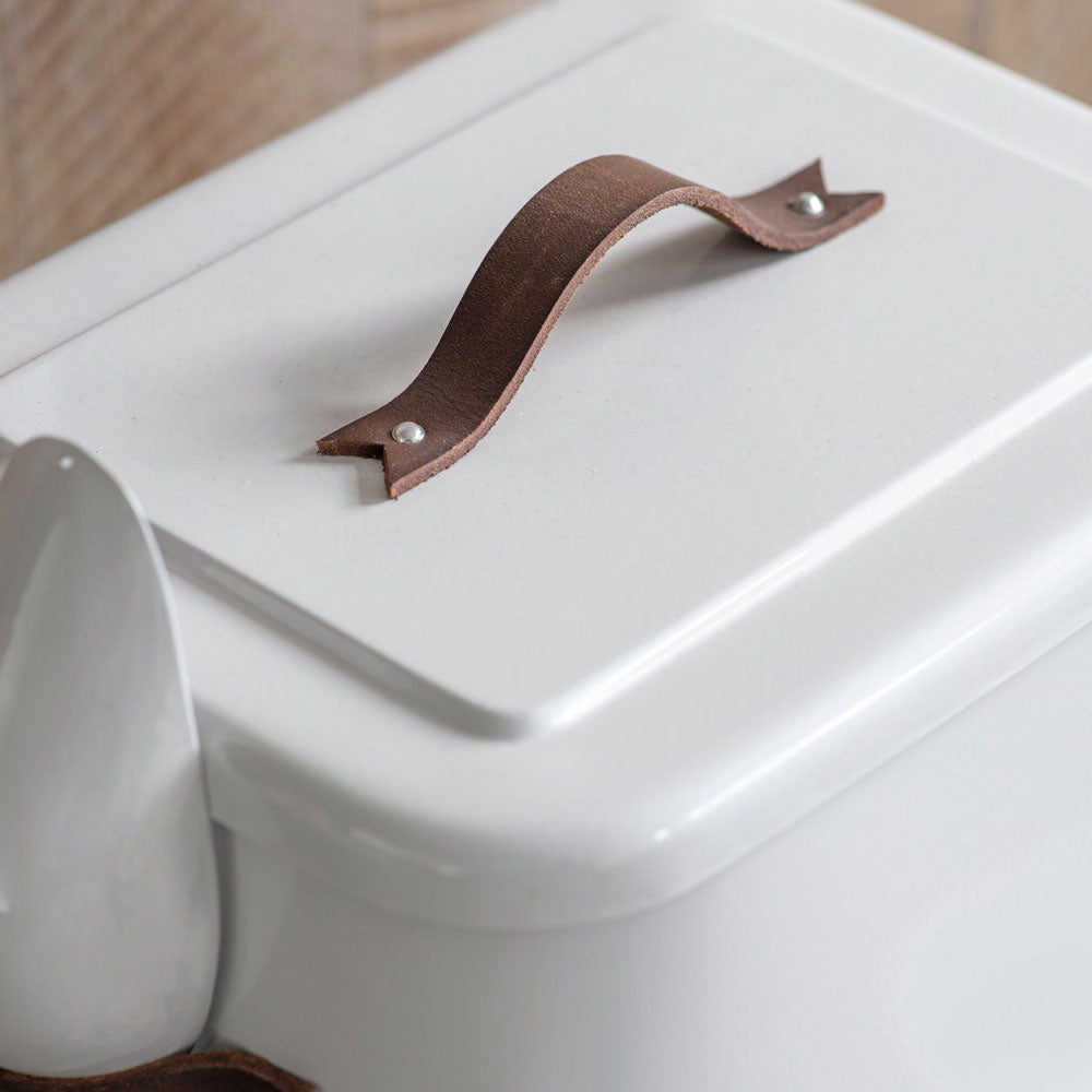 Detail of Small Metal Pet Food Storage Bin