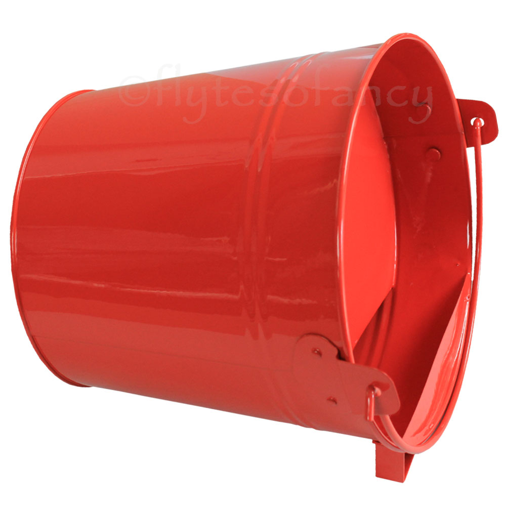 Red Metal Lying Bucket Drinker, 4 litre