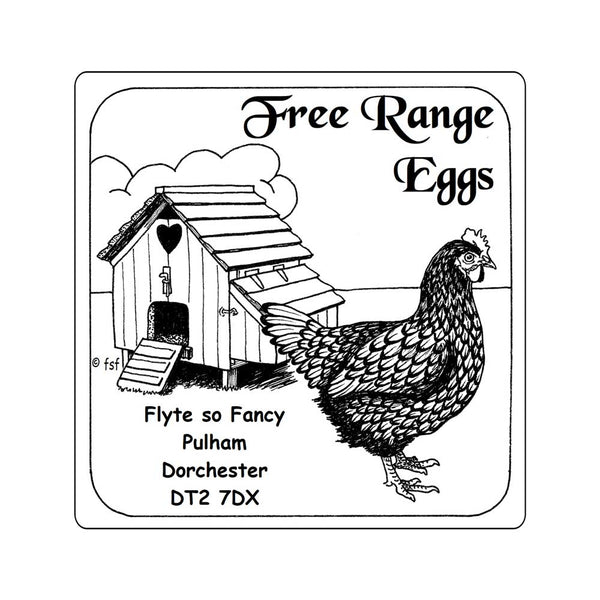 Egg Box Labels - Hen House & Hen | Personalised Egg Box Labels
