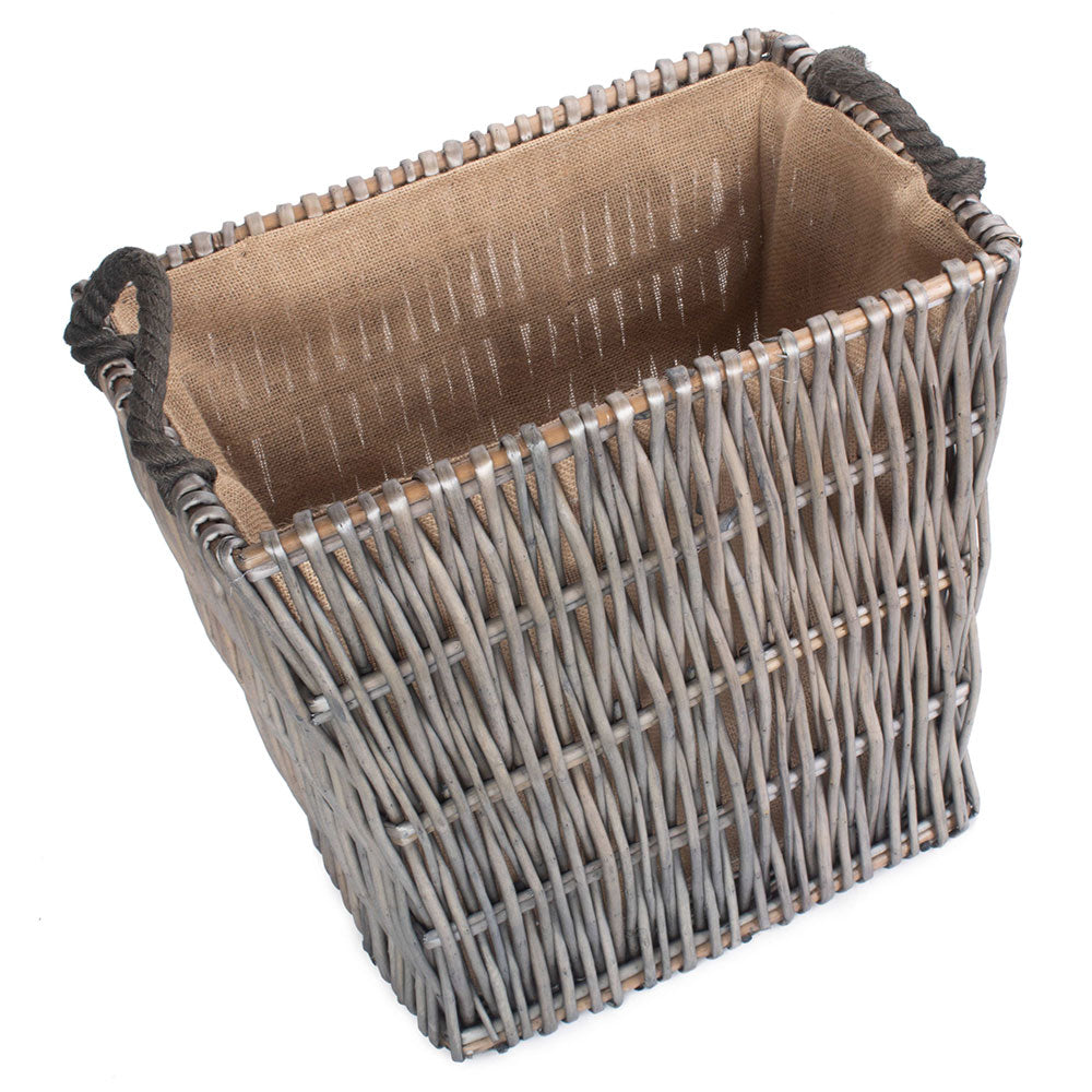 Small Rectangular Hurdle Willow Log Basket